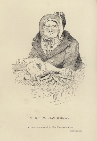 Kenny Meadows: The Bum-Boat Woman (gravering) av Joseph Kenny (after) Meadows
