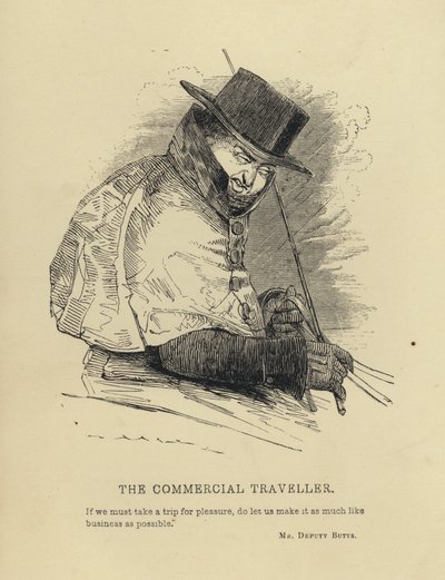 Kenny Meadows: The Commercial Traveler (gravering) av Joseph Kenny (after) Meadows