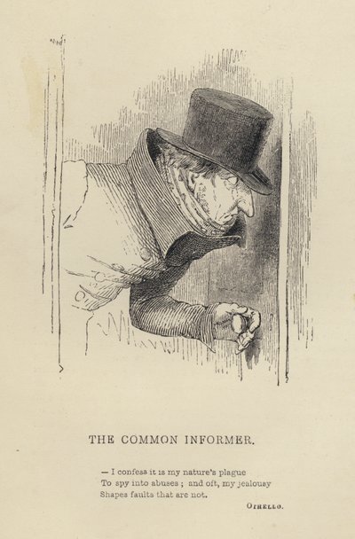Kenny Meadows: The Common Informer (gravering) av Joseph Kenny (after) Meadows