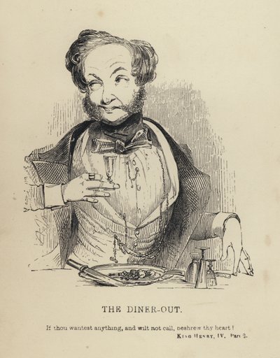 Kenny Meadows: The Diner-Out (gravering) av Joseph Kenny (after) Meadows