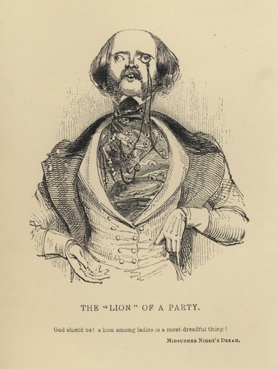 Kenny Meadows: The "Lion" of a Party (gravering) av Joseph Kenny (after) Meadows