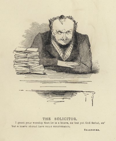 Kenny Meadows: The Solicitor (gravering) av Joseph Kenny (after) Meadows