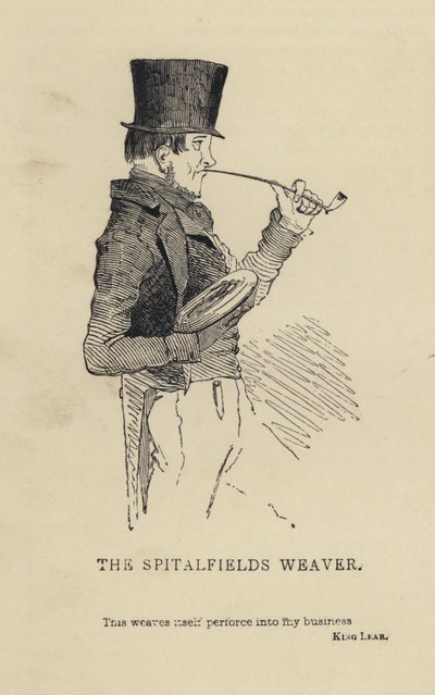 Kenny Meadows: The Spitalfields Weaver (gravering) av Joseph Kenny (after) Meadows