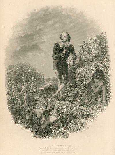 Portrett av Shakespeare, med forskjellige av hans kreasjoner av Joseph Kenny Meadows