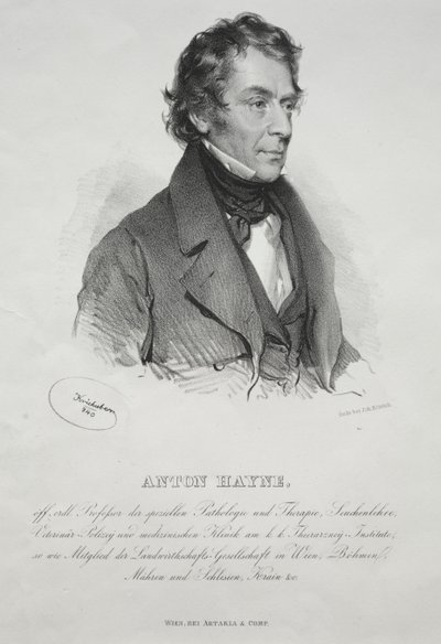 Portrett av Dr. Anton Hayne, 1840. av Joseph Kriehuber