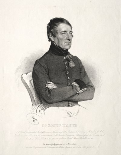 Portrett av Dr. Jospeh Hauer av Joseph Kriehuber