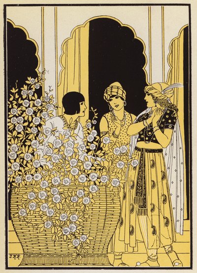 Floire et Blancheflor (Farblithographie) von Joseph Kuhn-Regnier