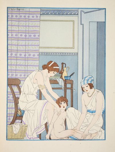 Care of Infants, illustrasjon fra 'The Works of Hippocrates', 1934 av Joseph Kuhn-Regnier