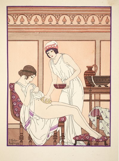 Sponge Bath, illustrasjon fra 'The Works of Hippocrates', 1934 av Joseph Kuhn-Regnier