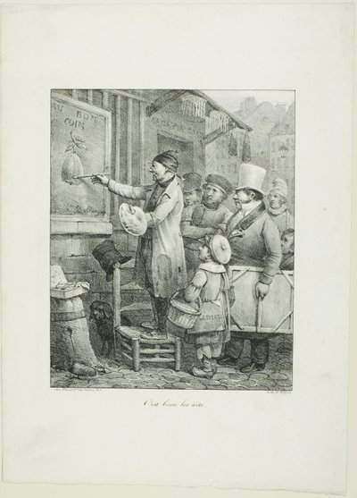 How Beautiful are the Arts, fra Croquis Lithographiques...1823 av Joseph Louis Hippolyte Bellange
