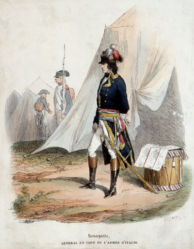 Portrett av Bonaparte (1769–1821) Generalsjef for Armee of Italy av Joseph Louis Hippolyte Bellange