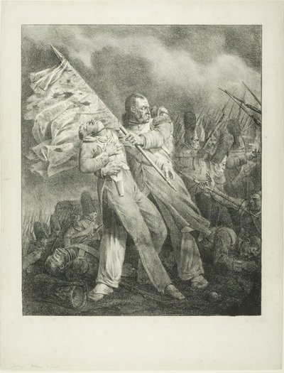 Den sårede fanebæreren av Joseph Louis Hippolyte Bellange