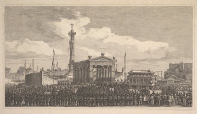 Seremoni for innvielsen av kolonnen i juli 1840, 1840. av Joseph Louis Trimolet