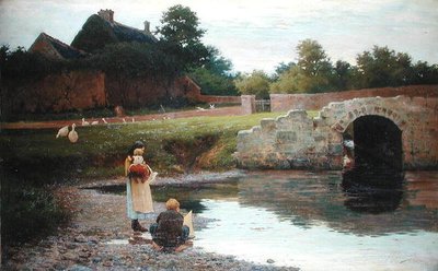 Leker ved den gamle broen av Joseph Malachy Kavanagh