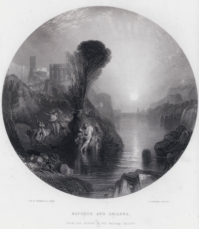 Bacchus og Ariadne (gravering) av Joseph Mallord William (after) Turner
