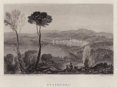 Negropont (farge litho) av Joseph Mallord William (after) Turner