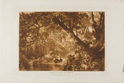 Aesacus og Hesperia, plate 66 fra Studieboken av Joseph Mallord William Turner
