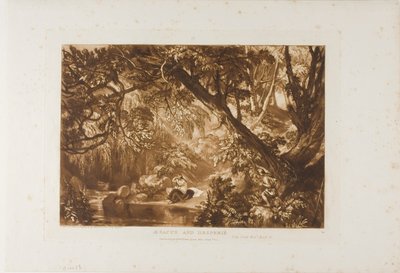 Aesacus og Hesperia, plate 66 fra Studieboken av Joseph Mallord William Turner