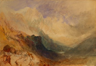 En alpedal, sannsynligvis Val d"Aosta av Joseph Mallord William Turner