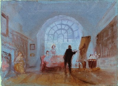 Kunstner som jobber ved et staffeli, 1828 av Joseph Mallord William Turner