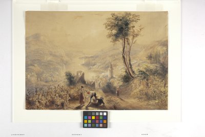 Berncastle (Oberwesel) (akvarell og gouache på off-white papir) av Joseph Mallord William Turner