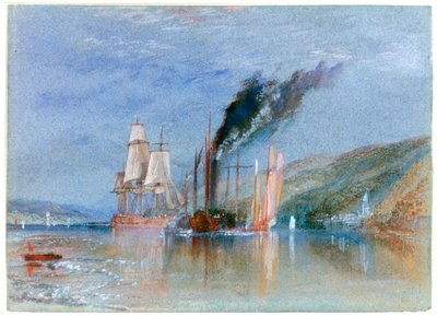 Mellom Quillebeuf og Villequier, c1832 av Joseph Mallord William Turner