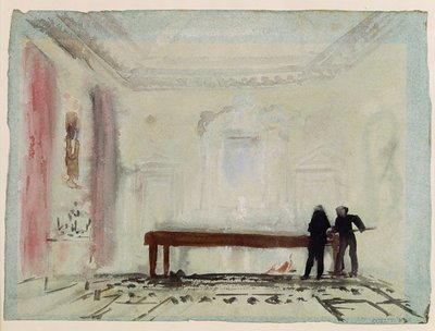 Biljardspillere på Petworth House, 1830 (gouache) av Joseph Mallord William Turner