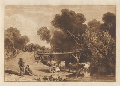 Bro og kyr av Joseph Mallord William Turner