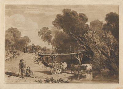 Bro og kyr av Joseph Mallord William Turner