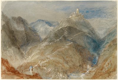 Castle on Height nær Genève av Joseph Mallord William Turner