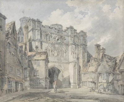 Christ Church Gate, Canterbury, 1793-94 (wc på papir) av Joseph Mallord William Turner