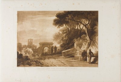 Christ and the Woman of Samaria, plate 71 fra Liber Studiorum av Joseph Mallord William Turner