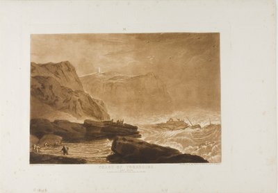 Coast of Yorkshire, plate 24 fra Liber Studiorum av Joseph Mallord William Turner