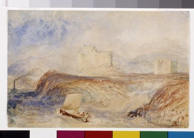 Dunstaffnage (akvarell og gouache på hvitt papir) av Joseph Mallord William Turner