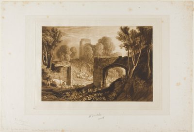 East Gate, Winchelsea, plate 67 fra Liber Studiorum av Joseph Mallord William Turner