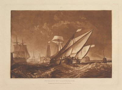 Inngangen til Calais havn Liber Studiorum, del XI, plate 55, 1. januar 1816. av Joseph Mallord William Turner