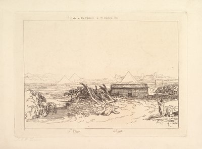 Fifth Plague of Egypt Liber Studiorum, del III, plate 16, 1808. av Joseph Mallord William Turner