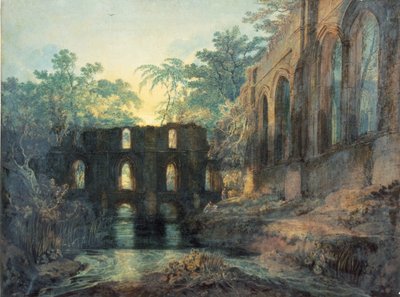 Fountains Abbey (akvarell) av Joseph Mallord William Turner