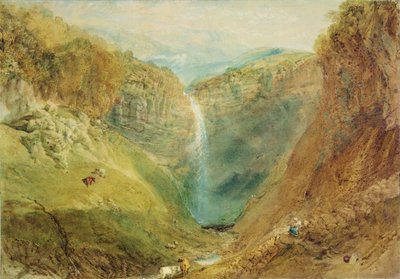 Hardraw Fall, Yorkshire, ca. 1820 av Joseph Mallord William Turner