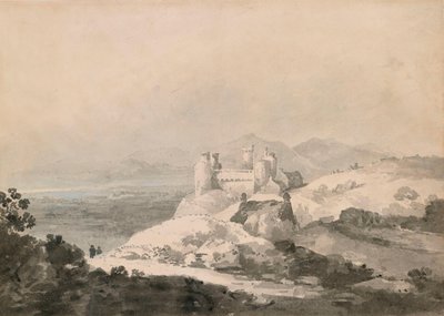 Harlech Castle, Wales, sett fra sør av Joseph Mallord William Turner