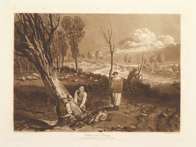 Sikring og grøfting Liber Studiorum, del X, plate 47, 23. mai 1812. av Joseph Mallord William Turner