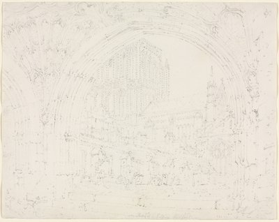 Hereford katedral, ca. 1793. av Joseph Mallord William Turner