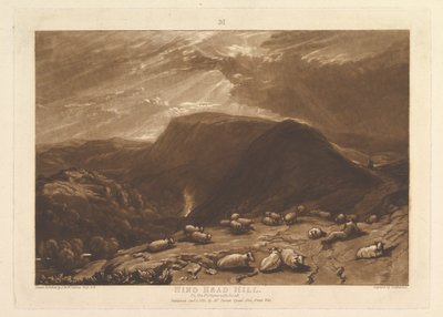 Hind Head Hill, On the Portsmouth Road Liber Studiorum, del V, plate 25, 1. januar 1811. av Joseph Mallord William Turner