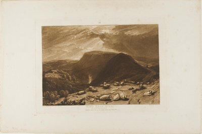 Hind Head Hill, plate 25 fra Liber Studiorum av Joseph Mallord William Turner
