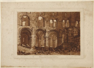 Katedralen på Holy Island av Joseph Mallord William Turner