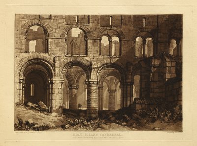 Katedralen på Holy Island av Joseph Mallord William Turner