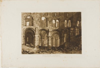 Holy Island Cathedral, plate 11 fra Liber Studiorum av Joseph Mallord William Turner