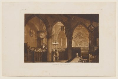 Interiør i en kirke av Joseph Mallord William Turner