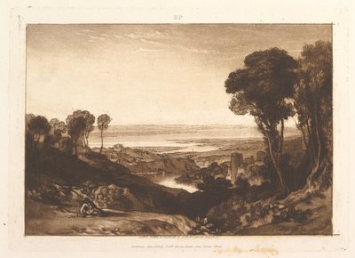 Krysset mellom Severn og Wye Liber Studiorum, del VI, plate 28, juni 1811. av Joseph Mallord William Turner