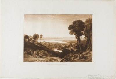Krysset mellom Severn og Wye, plate 28 fra Liber Studiorum av Joseph Mallord William Turner